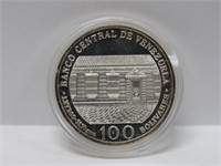 Venezuela 100 Bolivars Silver Proof Coin