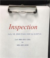Inspection date July 18, 2024 from 4:00 to 6:00