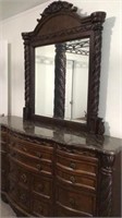 North Shore Dresser with beveled glass mirror, 9