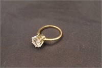 14K GOLD JABEL ROUND SOLITAIRE DIAMOND RING -