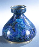 Chinese cloisonne dragon vase.