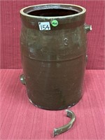 3 Gallon Stoneware Crock, broken handle