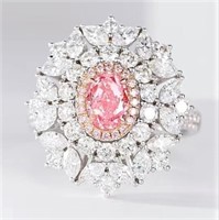 1.01ct Natural Pink Diamond 18Kt Gold Ring