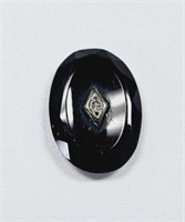 Onyx & Diamond Accent Ring Insert