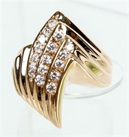 Jewelry 14kt Yellow Gold Diamond Cocktail Ring