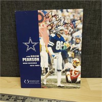 Autographed Drew Pearson Dallas Cowboys Flyer