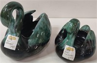 2 Blue Mountain Pottery Swans