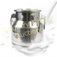 Steel Milk Can with Lid (12l-60l), Silver