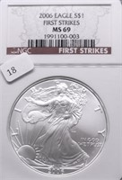 2006 NGC MS69 SILVER EAGLE