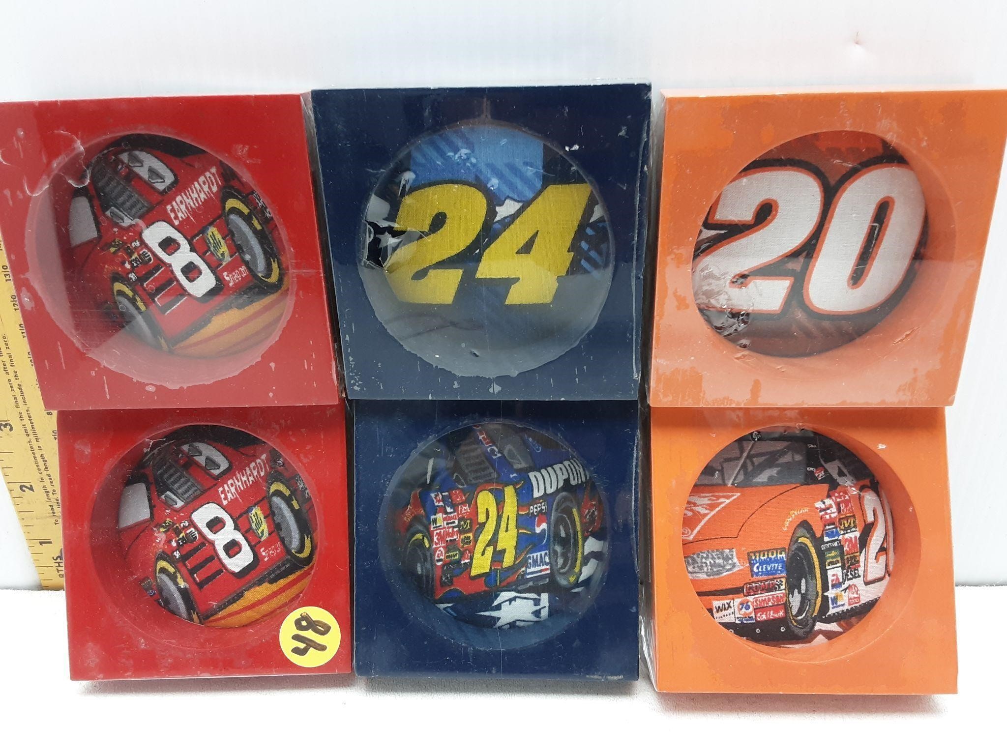 6 NASCAR DRINK COASTERS