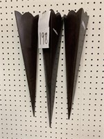 3 METAL WALL CONES - 18 “ TO 20 “ EA