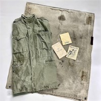 Vintage Military Jacket w/ Tarp (66x80) &