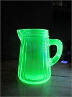 Uranium glass pitcher