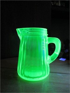 Uranium glass pitcher