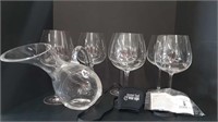 6 DI VINO OVERSIZED WINE GLASSES + DECANTER +