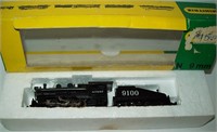 MINITRIX STEAM LOCO & TENDER AT/SF 9100 N SCALE