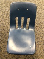 4 Polypropylene blue Chairs High School use