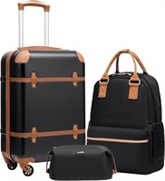 Coolife 3-Piece Set  Hardside  TSA (Black)