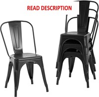 FDW Metal Dining Chairs Set of 4  18  330LBS