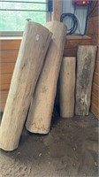 Pile of wooden beams