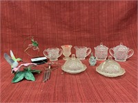 11 unmatched items Lenox hummingbird,crystal and