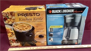 NIB Black & Decker 5-Cup Coffee Maker And Presto