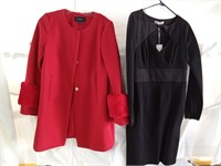 Ann Taylor Red Jacket and Black Dress
