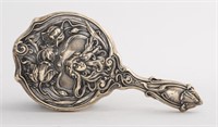 Art Nouveau Sterling Silver Hand Mirror