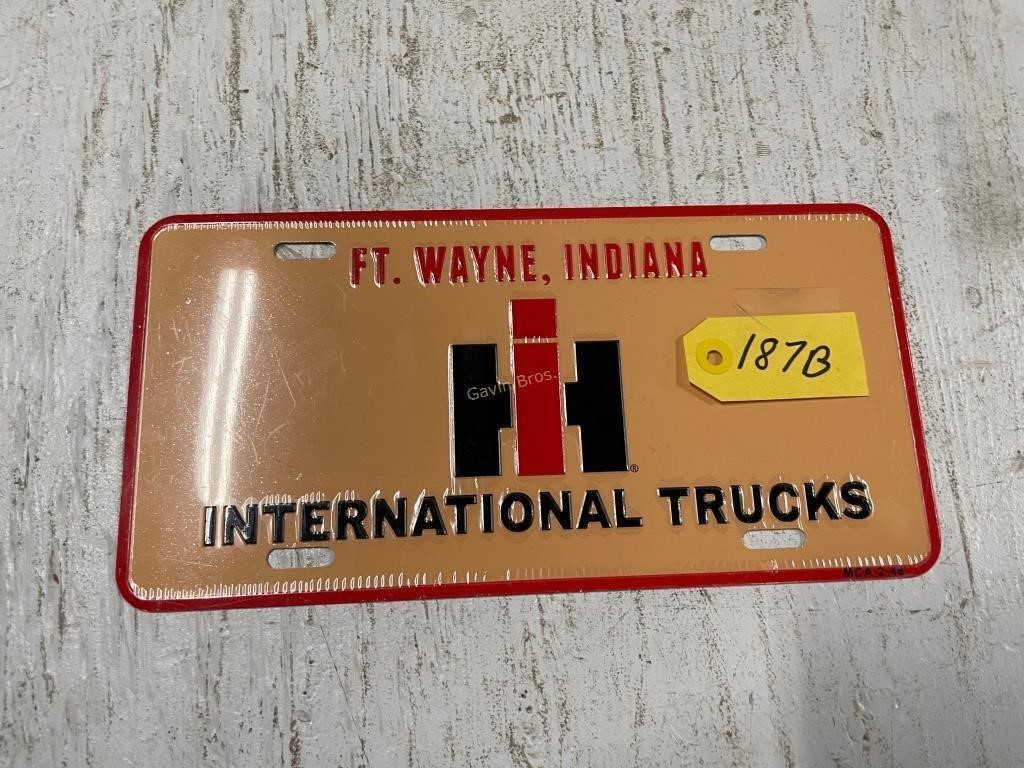 IH Trucks Metal License Plate