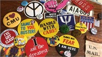 Collection of Vintage Pins and Patches and more