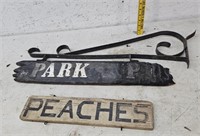 Peaches, Park pl sign