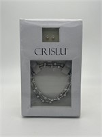 Crislu Necklace & Earrings Set NIB Bamboo Chain