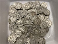 $10 in Mercury Dimes