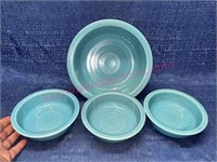 (4) Fiesta bowls - various sizes (turquoise)