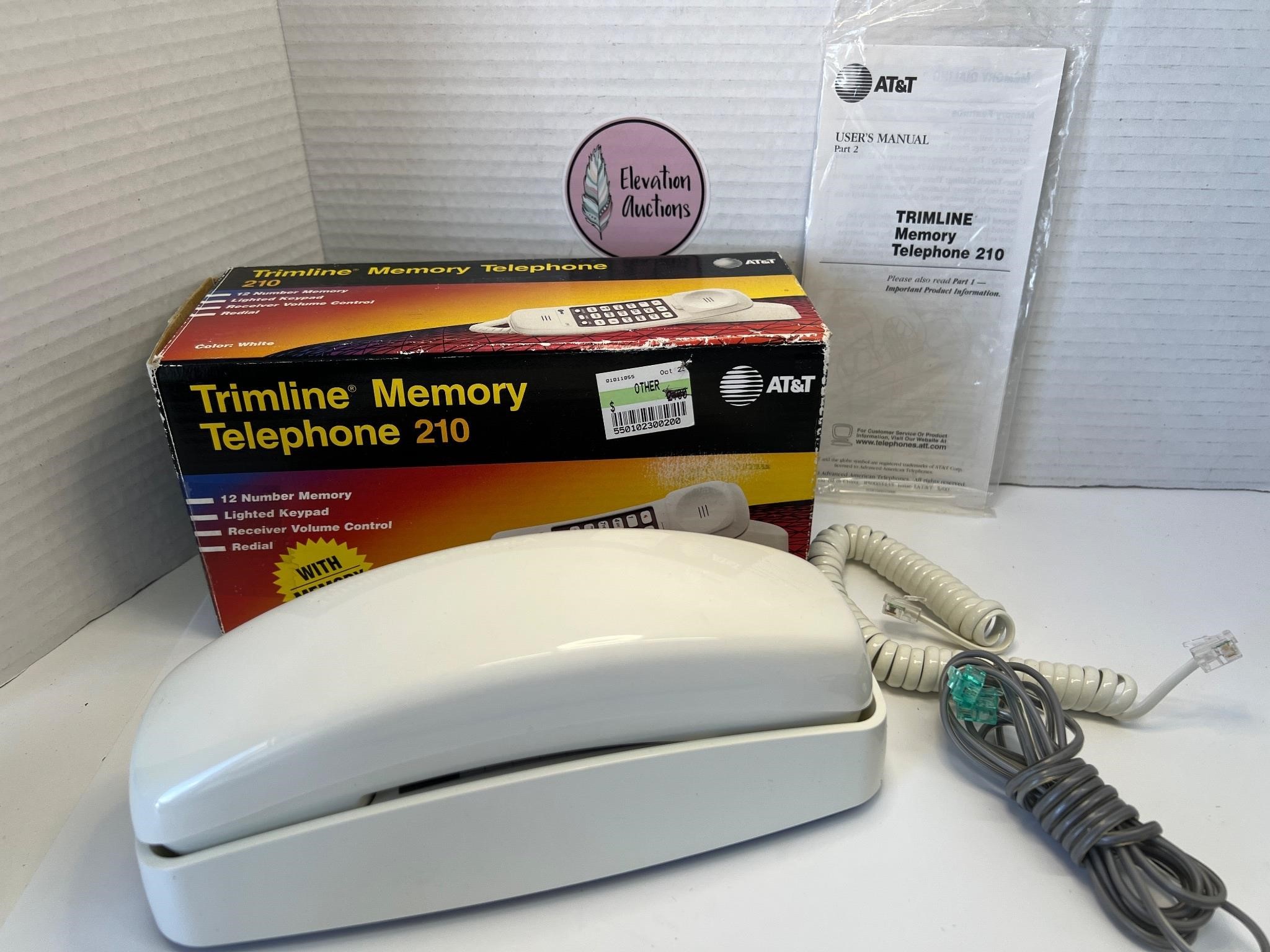 NEW AT&T Trimline Memory Telephone 210