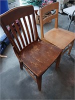 2 Wooden Chairs ( Shows Wear)