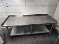 ROLLING SS GRILL STAND 72" X 30" X 26" TALL