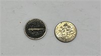 1926 & 2002 USA Dimes.