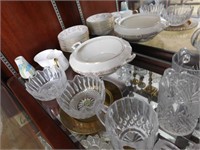 Contents of Shelf-Crystal Glasses, Brass Items,