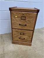 Oak Modern 2-drawer File Cabinet