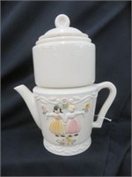 PORCELAIN FIGURAL COFFEE POT 11.5"T