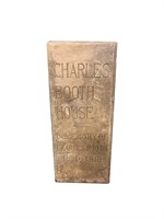 English, Charles Booth House Stone,  Stone Sign