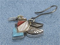 S.S. N/A Humming Bird MultiStone Earrings Hallmark