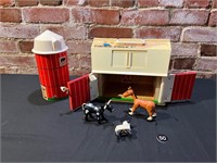Vintage Fisher Price Barn and Silo w Accessories