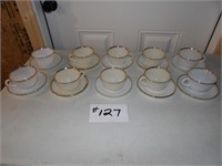 10) Fire King cup and saucer sets