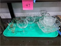 Assorted Clear glassware