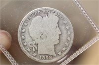 1898 Barber Silver Half Dollar