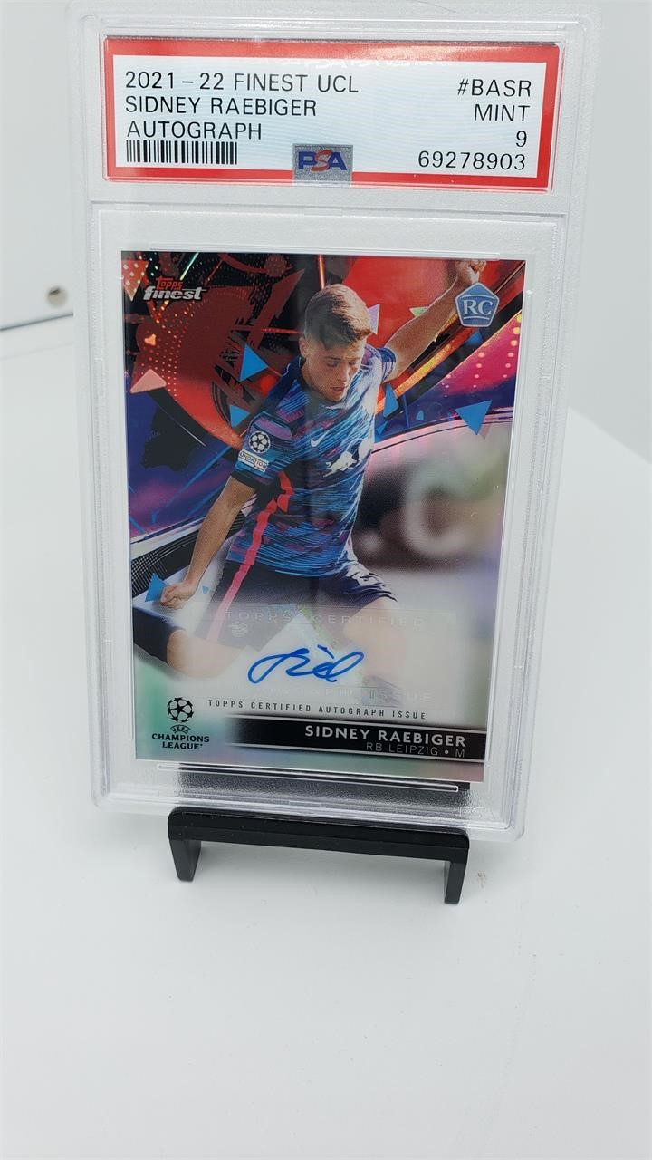 PSA 9 Sidney Raebiger rookie autograph Pop 9