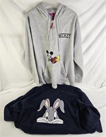 Mickey Mouse & Bugs Bunny Hoodies Size 2xl
