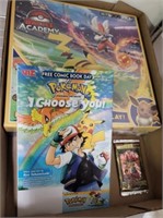 TRAY OF POKEMON- ACADEMY, BOOK, CARDS